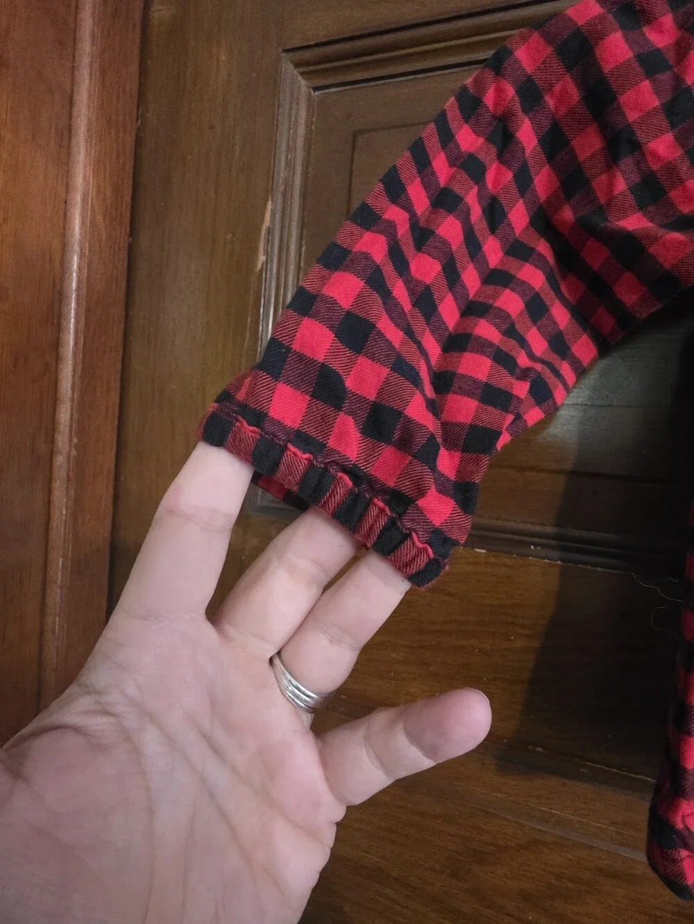 Carter's Buffalo Plaid Long Sleeve Pullover Top Red & Black Size 18M
